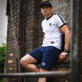 Cotton shorts Pretorian "PS" - Navy blue