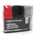 Underwear shorts Pretorian 3-pack - black/red/grey