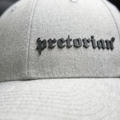 Czapka z daszkiem Pretorian "Logo 3D Black" - szary melanż
