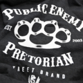 Bluza z kapturem Pretorian "Public Enemy" - grafitowa