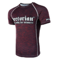 Rashguard short sleeve Pretorian "Only for Winners" Burgundy