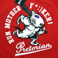 Koszulka damska Pretorian "Run motherf*:)ker!" - czerwona