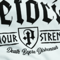 T-shirt Pretorian "Strength" - white/black