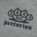 Spodnie dresowe Pretorian "Public Enemy" szare - ściągacz