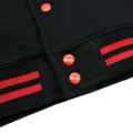 Sweat jacket baseball "Logo" - black/red