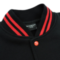 Sweat jacket baseball "Logo" - black/red